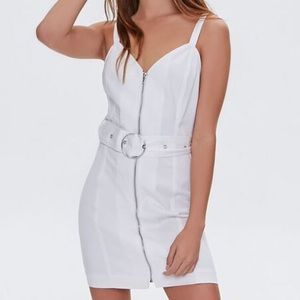 Forever 21 zippered belted sheath dress w/ adjustable straps (brand new w/ tags)